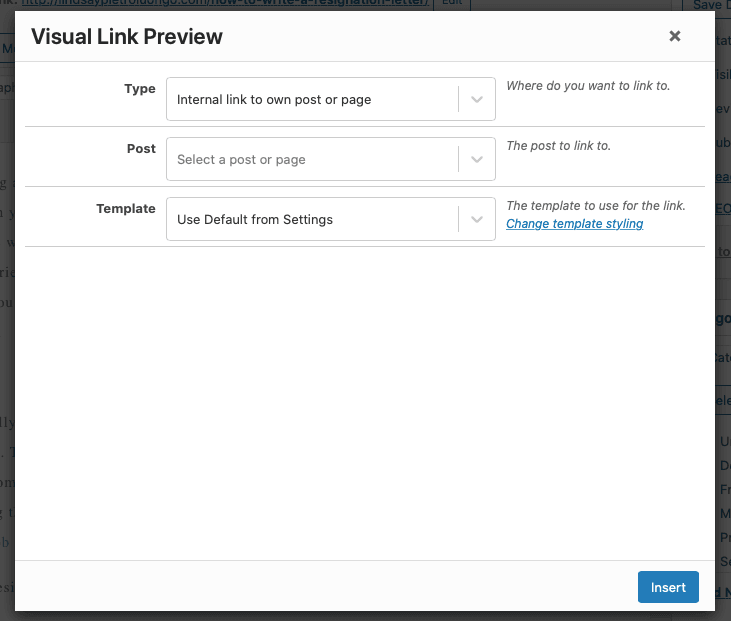 Visuele link preview plug-in gebruiken met de klassieke editor